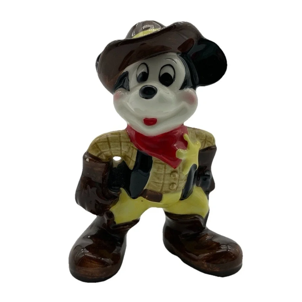 Mickey Mouse the Actor Lot of 3 Miniature Figures 2 Cowboy 1 Brave Little Tailor